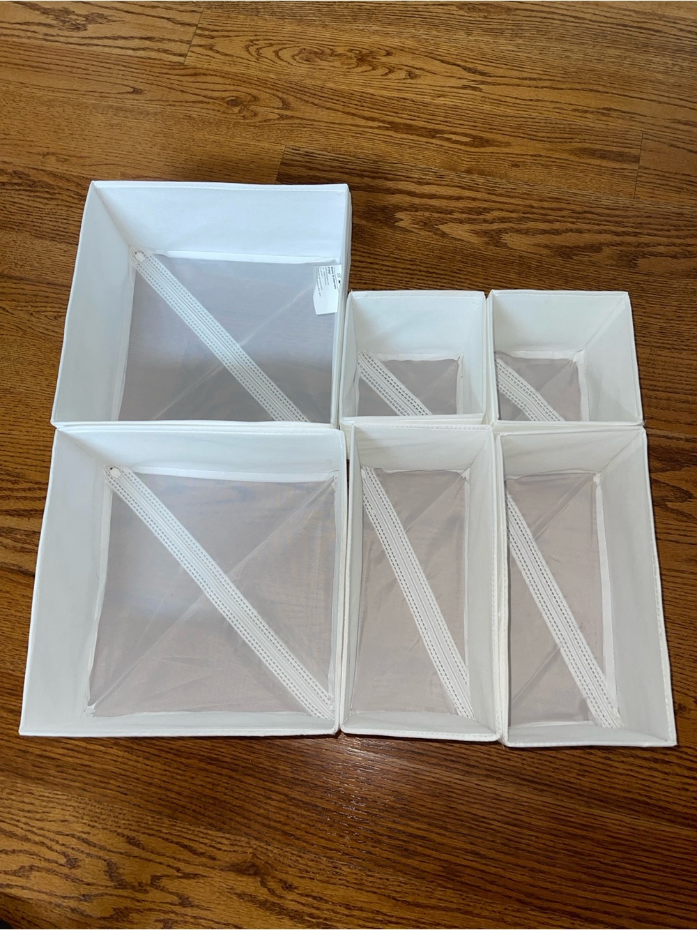 IKEA White Fabric Drawer Organizers - 6-Piece Set